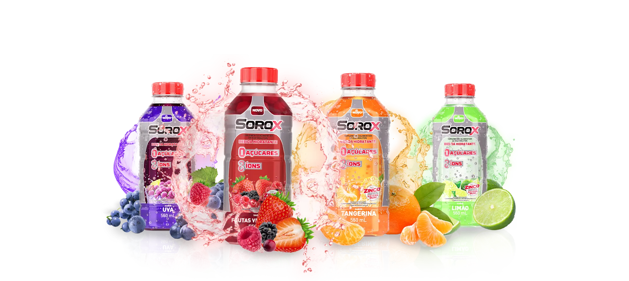 Sorox - Uva - Limão - Tangerina - Frutas Vermelhas